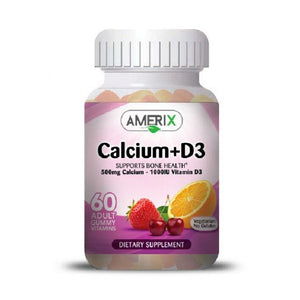 Calcium (500mg) + Vitamin D3 (1000 IU) - 60 ADULT GUMMIES