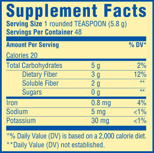 Fiberall Psyllium Fiber Supplement - Powder