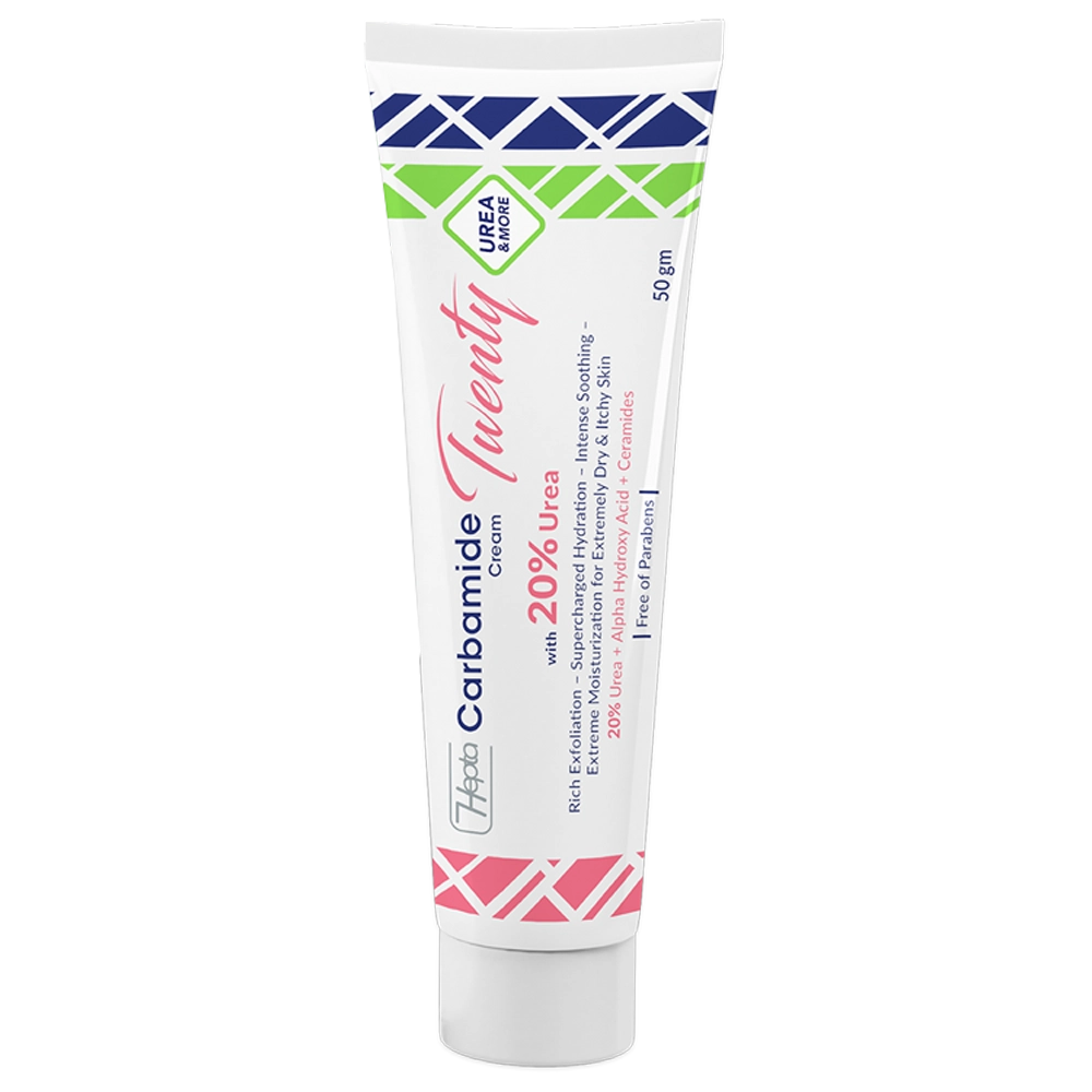 Hepta Carbamide Twenty Cream - Deep Moisturizing Cream with 20% Urea for Very Dry & Rough Skin - 50 gm