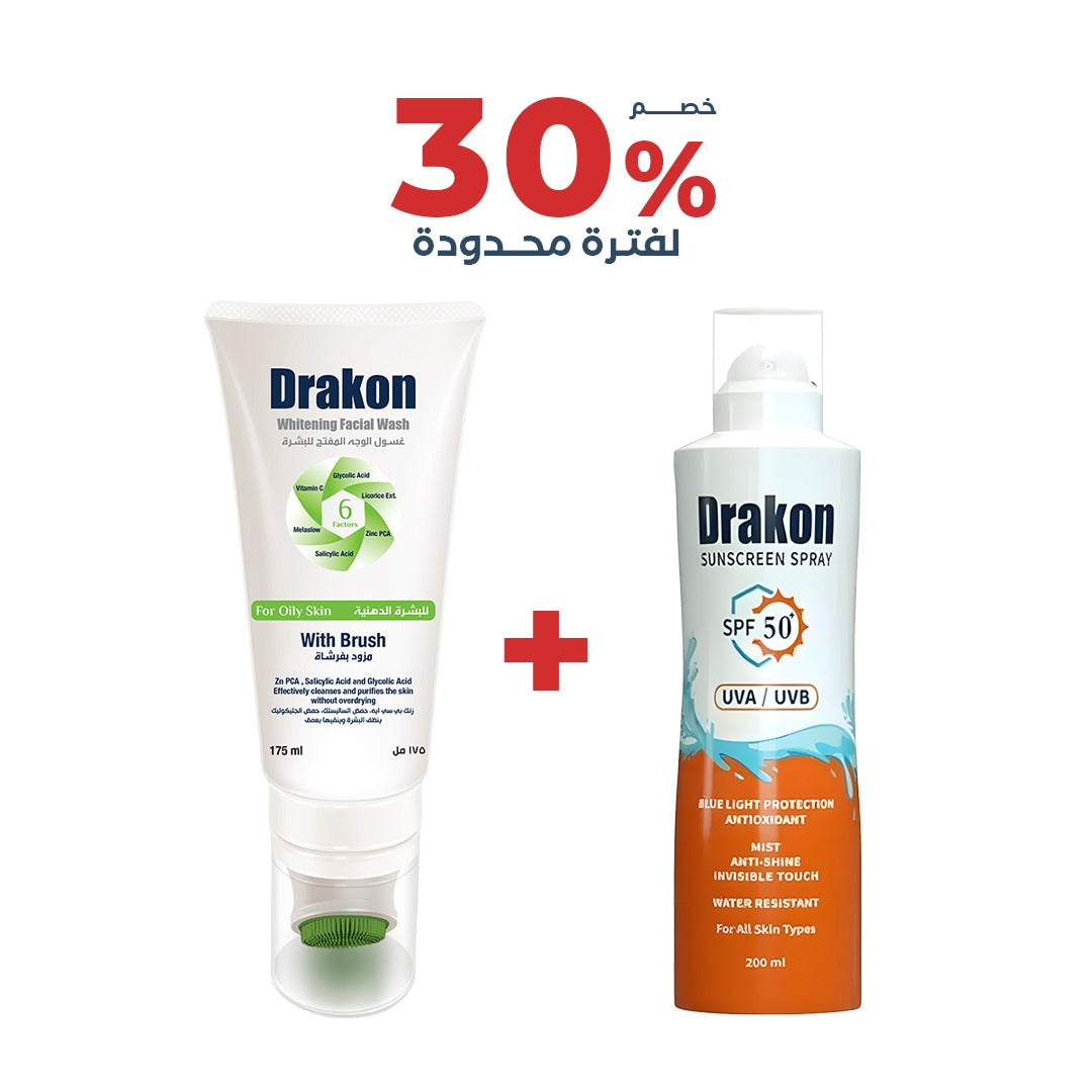 Oily skin ( Facial Cleanser + Sunscreen Spray )