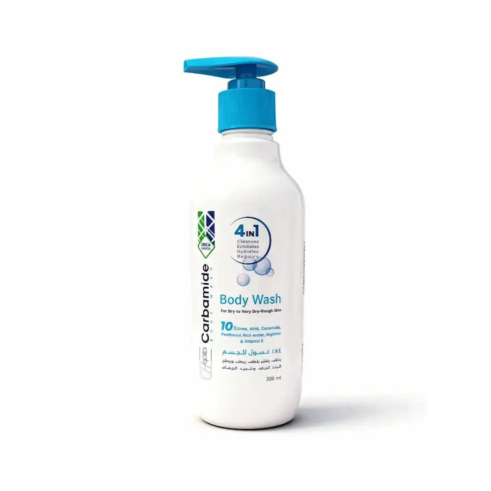 Carbamide Body Wash – Exfoliating & Hydrating Cleanser with Urea, Panthenol & Ceramides – 300 ml