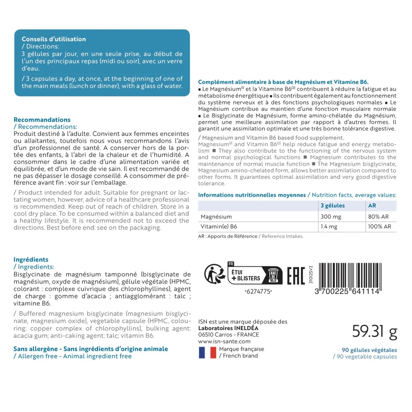 MAGNEFOR - CHELATED MAGNESIUM GLYCINATE