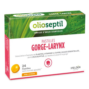 Oliseptil Manuka Honey lemon-Throat Larynx - 24 Lozenges