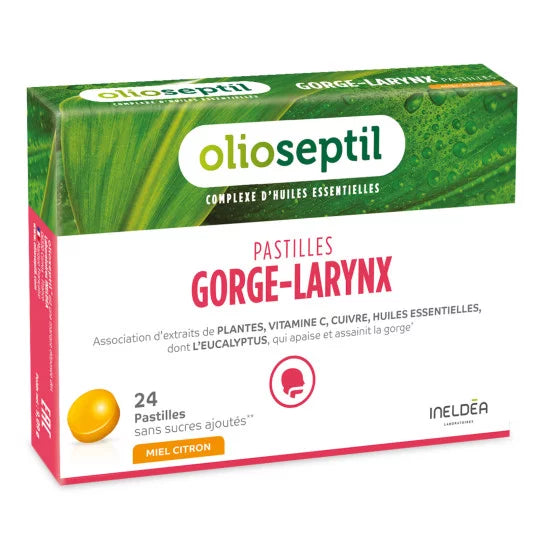 Oliseptil Manuka Honey lemon-Throat Larynx - 24 Lozenges